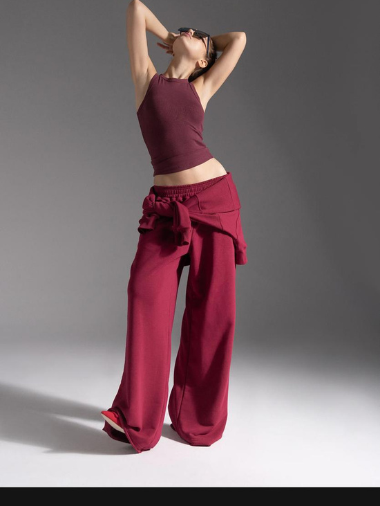 Брюки PALAZZO HILLY MAROON