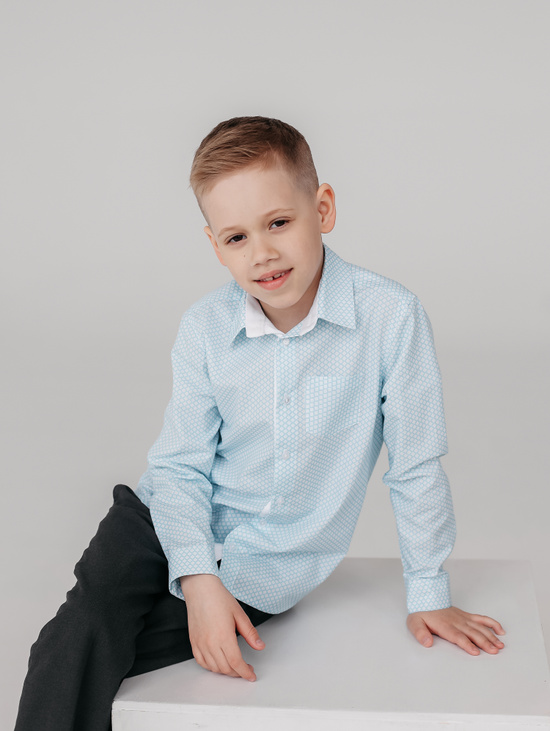 Рубашка для мальчика "Ромбы"