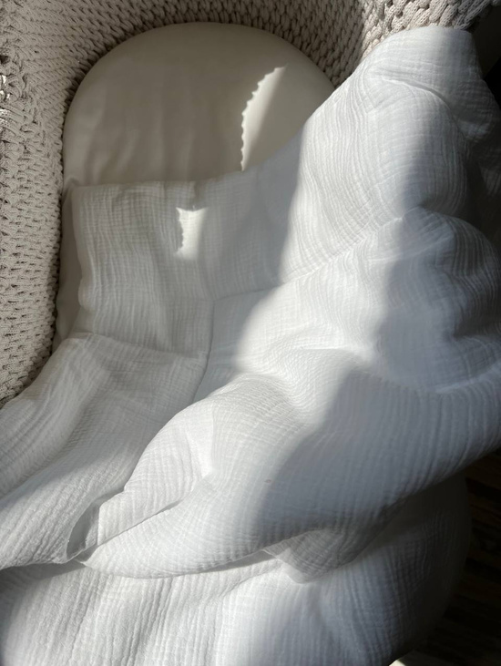 Конверт-одеяло на выписку, муслин молочный