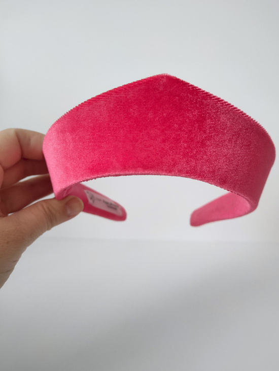 Ободок-кокошник "Бархат светло красный"