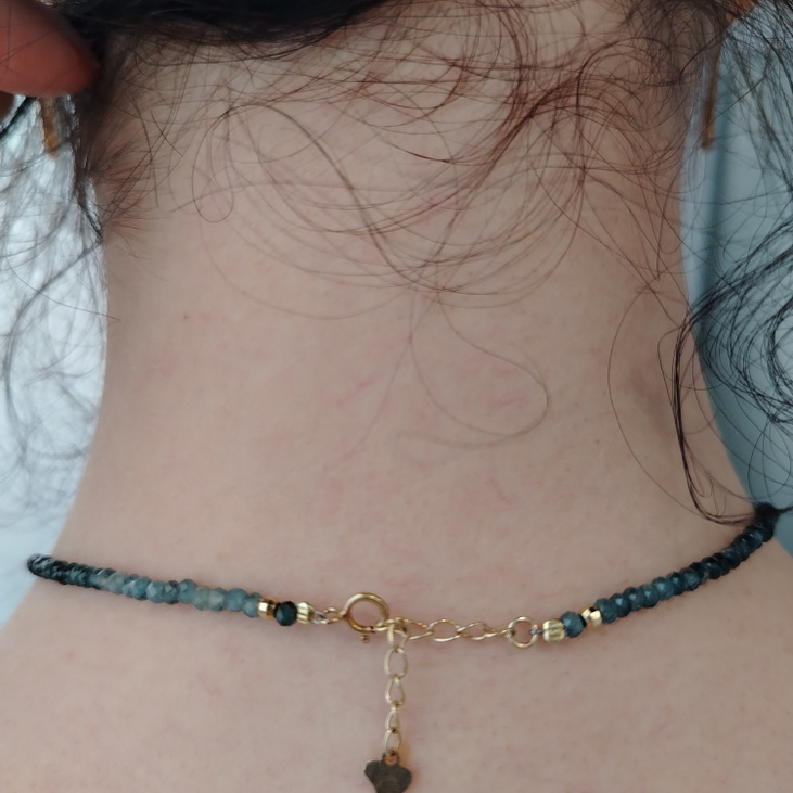 Колье «Изумрудная гармония» с зелёными турмалинами