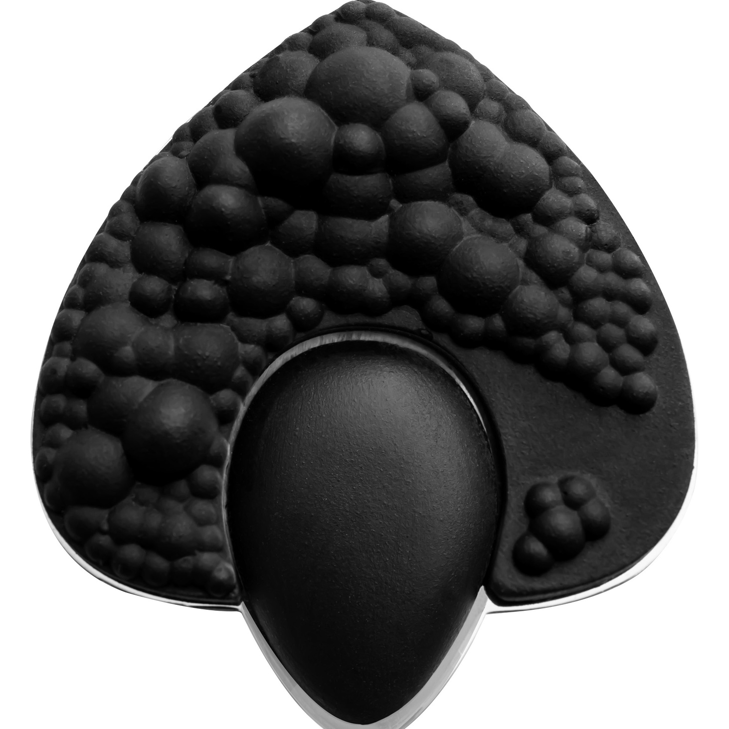 Брошь "Голубушка Агриппина" черная - фотография товара