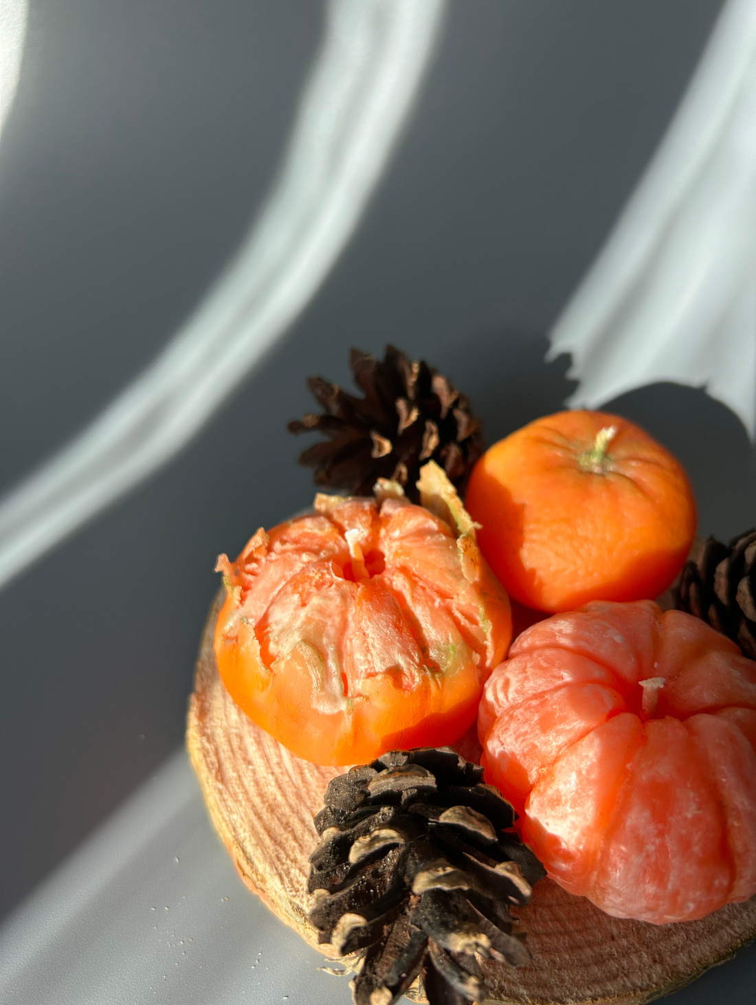 Свечи мандарины из натурального пчелиного воска - фотография товара