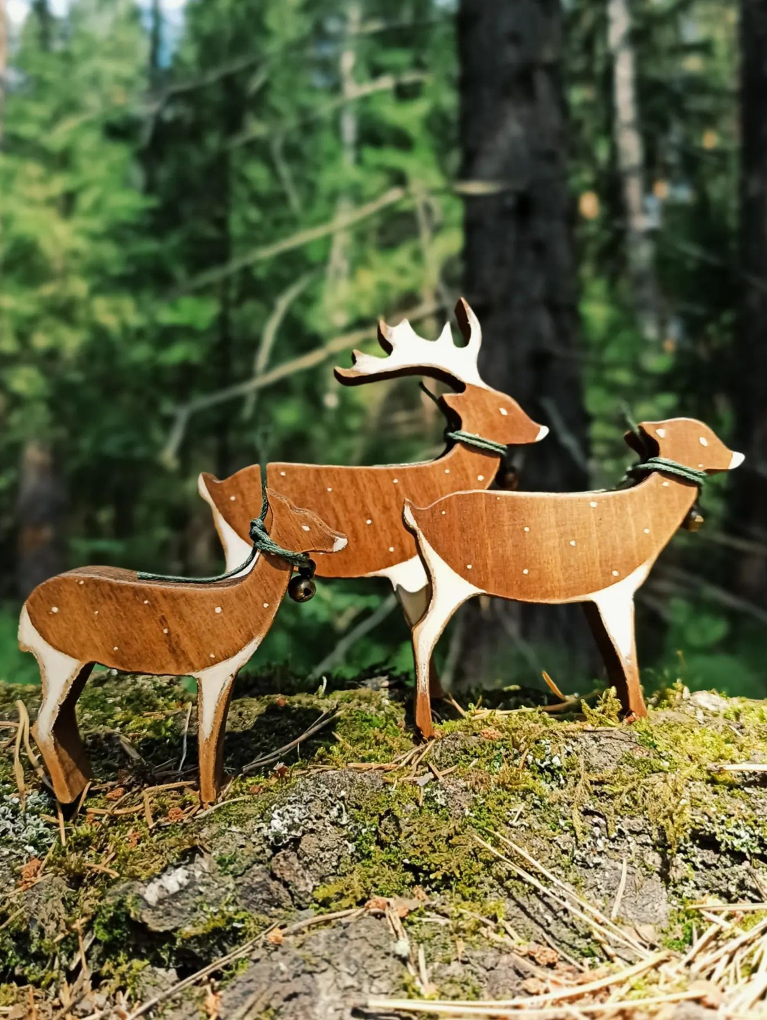 Семья оленей (декор на полку) - фотография товара