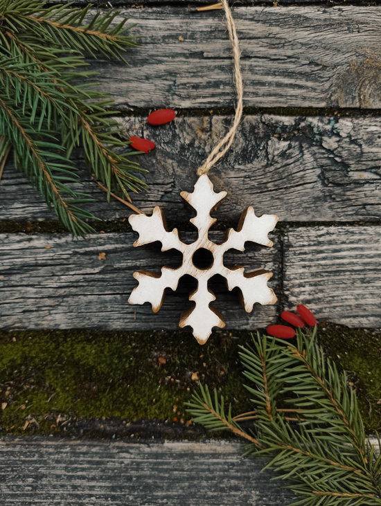 Елочная игрушка "Снежинка 7"