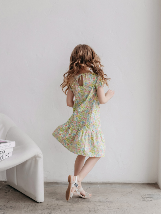 Платье для девочки "Цветочная поляна"