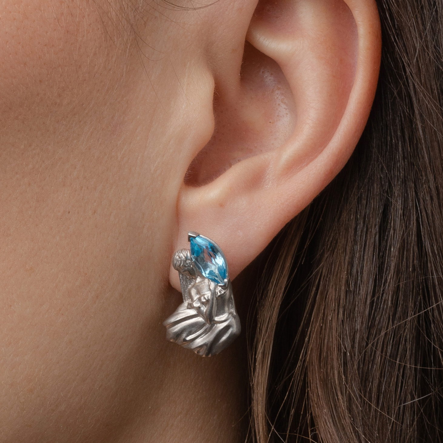 Серьги серебряные с топазами DEGA’S INSPIRATION EARRINGS - фотография товара