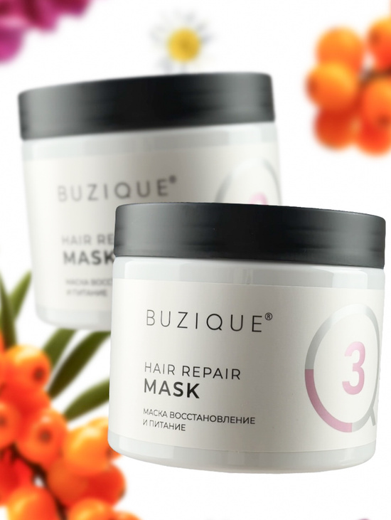 Маска BUZIQUE Hair Repair для кудрявых пористых сухих и обесцвеченных волос