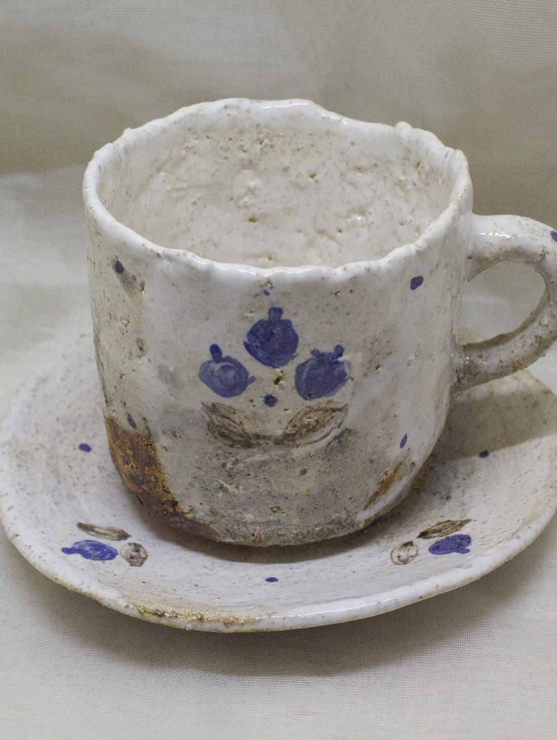 Чайная пара из шамота «Черника» - фотография товара