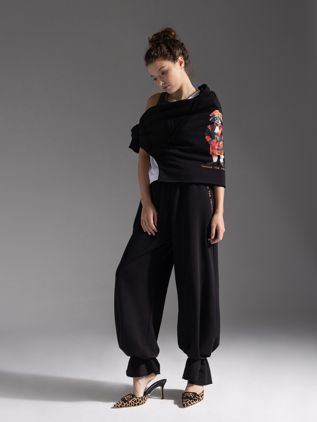 Брюки PALAZZO HILLY BLACK - фотография товара