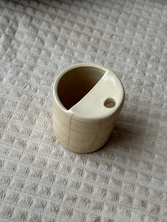 Кружка "Розовая клетка" под трубочку