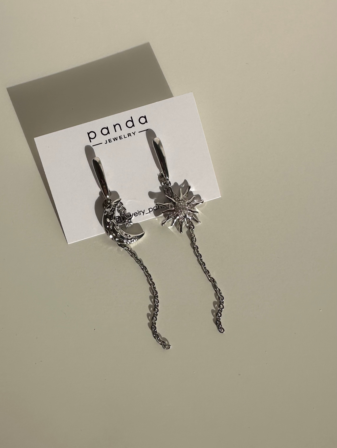 Серьги Солнце и Луна - фотография товара