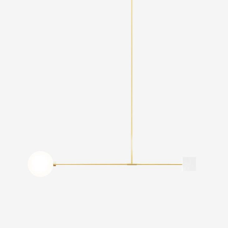 Потолочный светильник Linea quad латунь