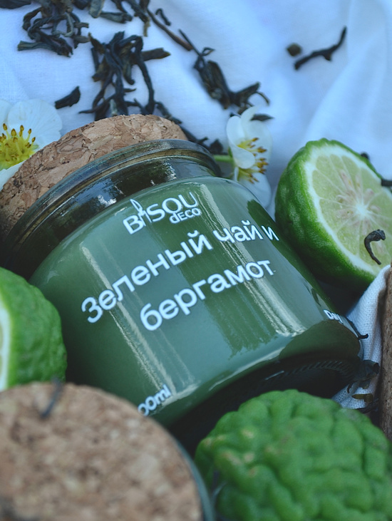 Ароматическая свеча "Зеленый чай и бергамот"