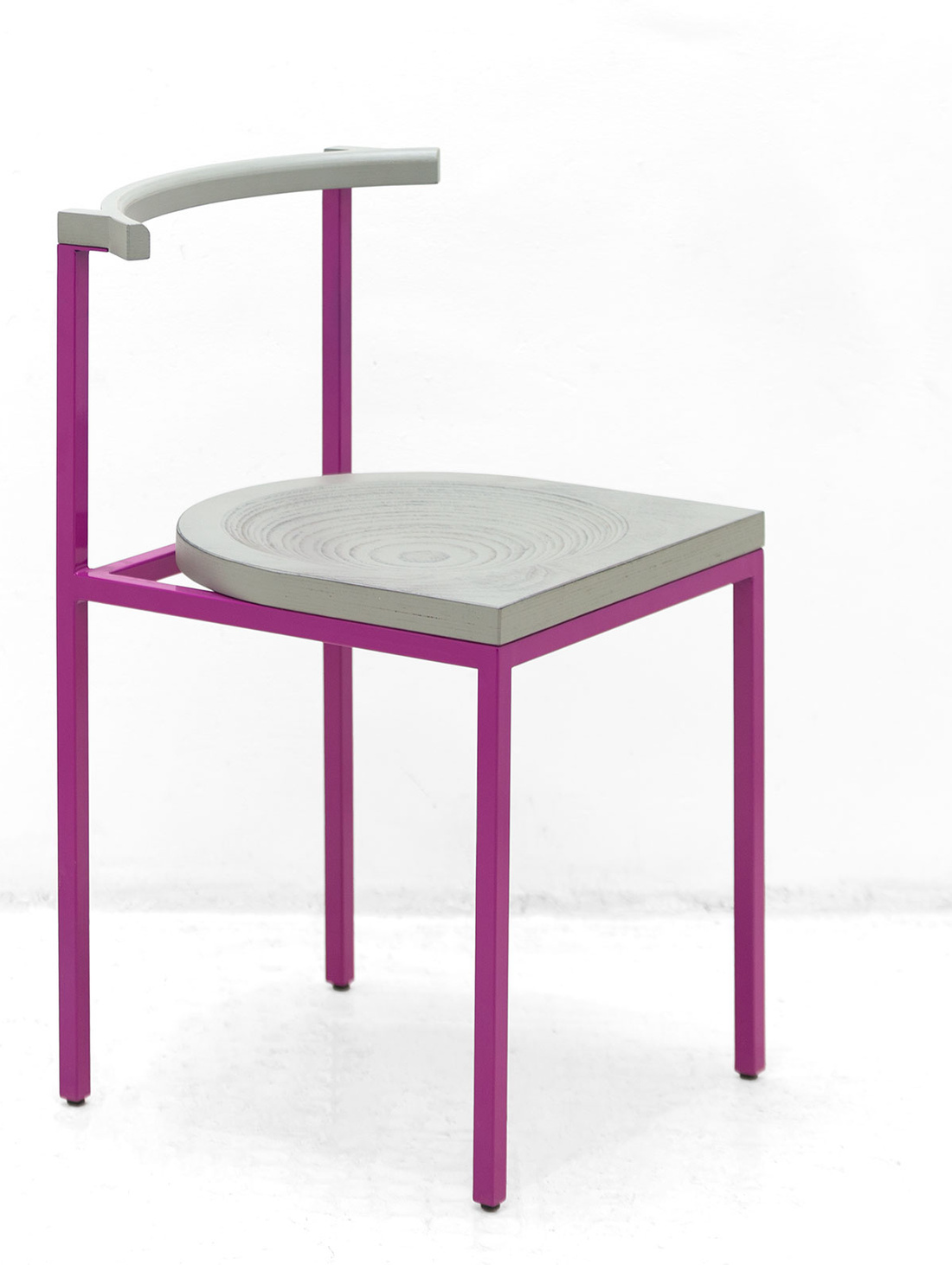 Стул "Овале" винтажный белый/пурпурный - фотография товара