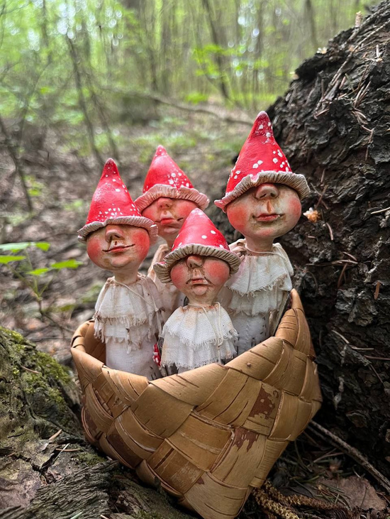 Елочная игрушка мухоморчик