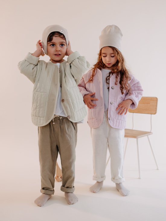 Легкая стеганая куртка (абрикос)