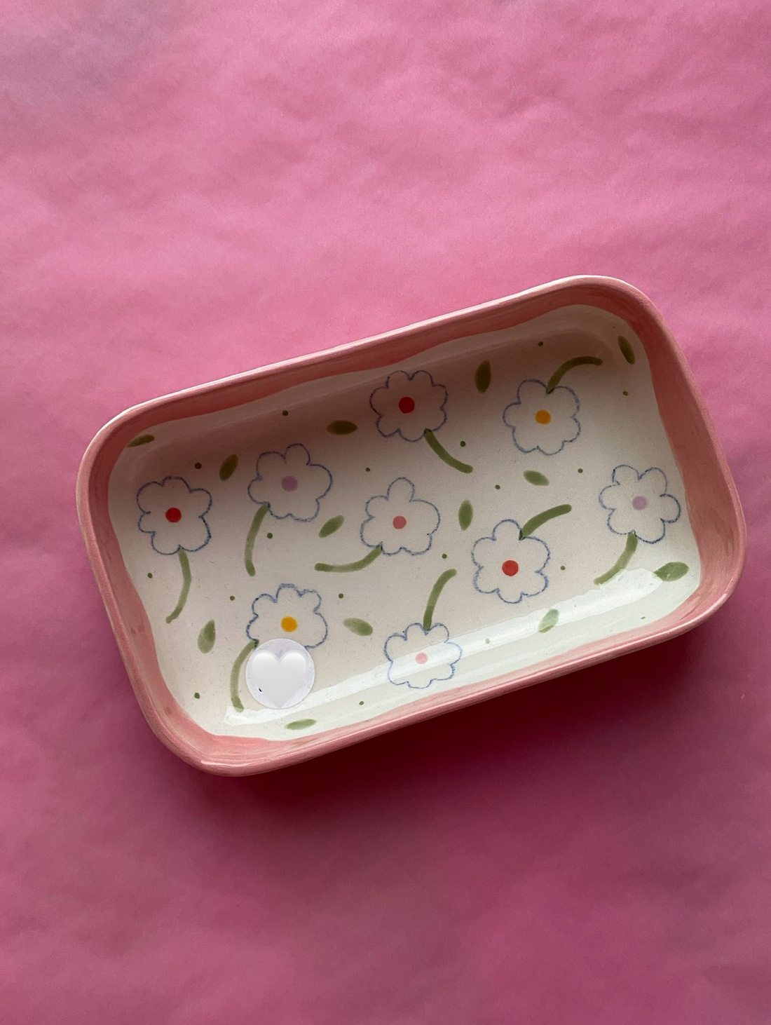 Тарелка-миска  с цветочками - фотография товара