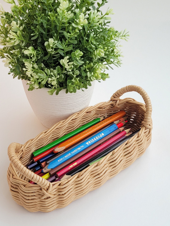 Корзина овальная с ручками маленькая