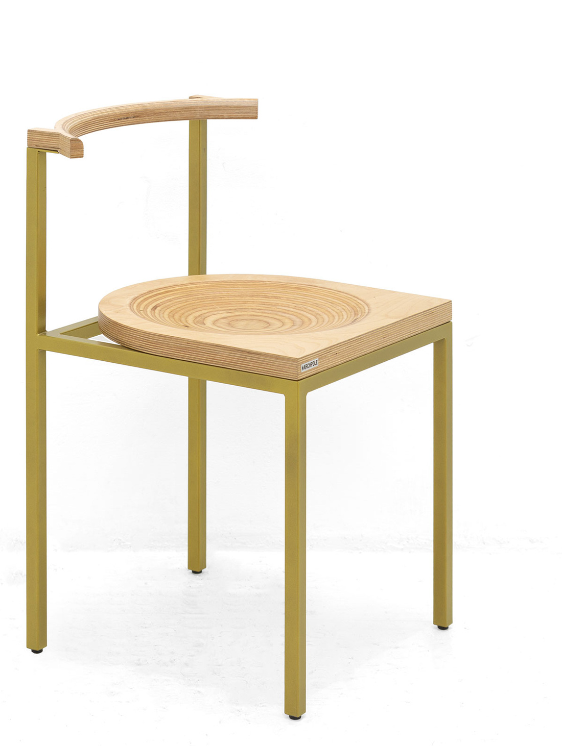 Стул "Овале" натуральный/золотой - фотография товара