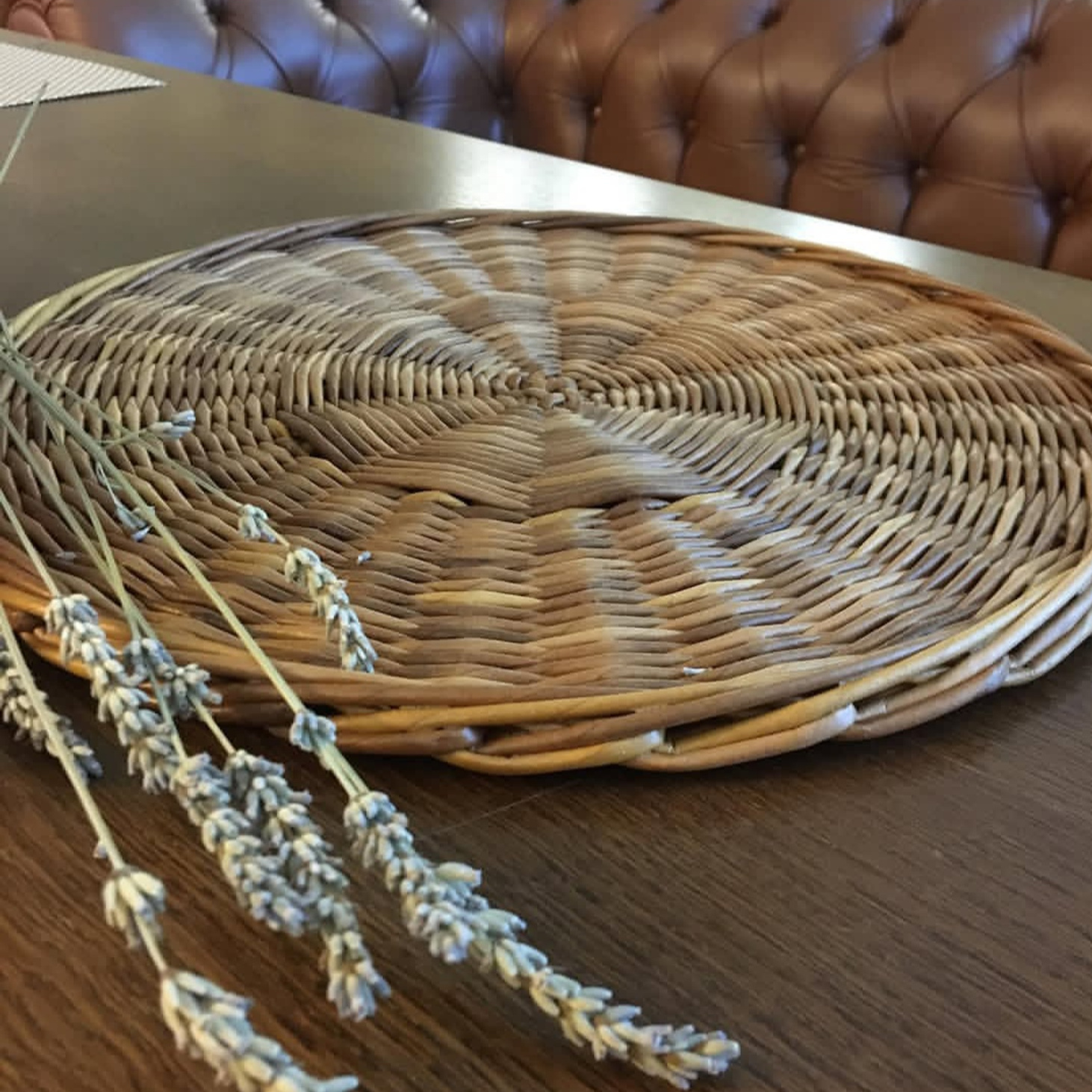 Плетеные плейсматы, круглые плетеные сервировочные салфетки - фотография товара