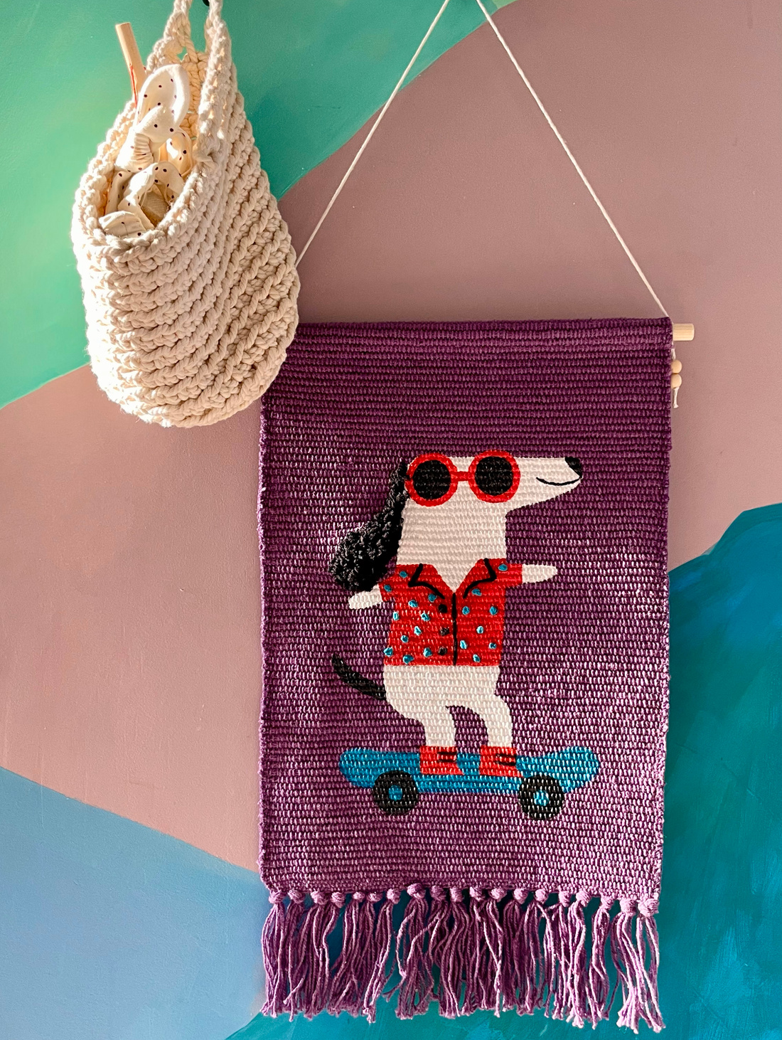 Панно в детскую настенное "Собачка" - фотография товара