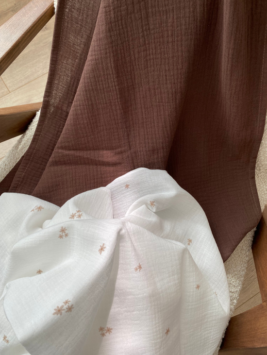 Муслиновая пеленка "Цветочки"