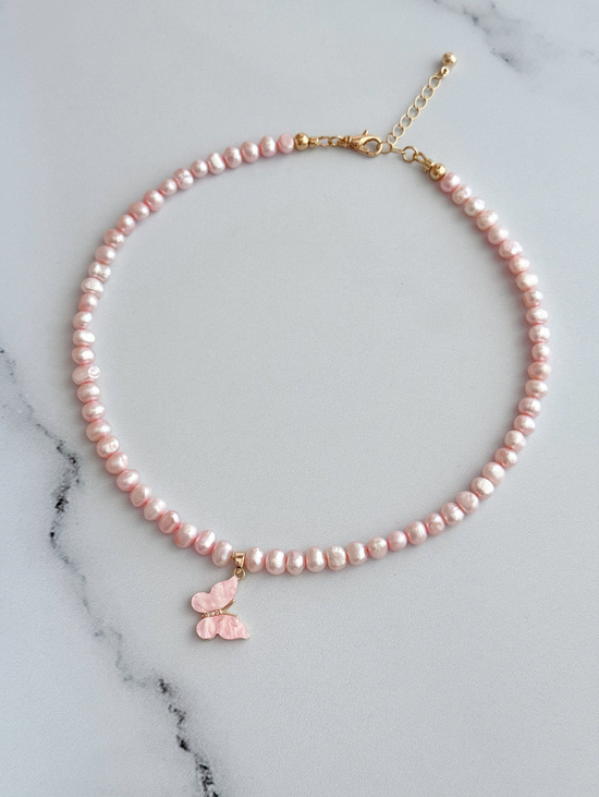 Колье из натурального речного жемчуга «Рассвет»