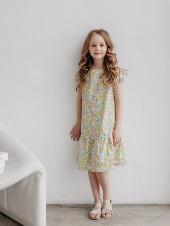 Платье для девочки "Цветочная поляна"