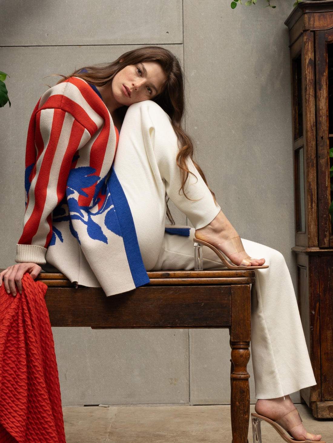 Брюки палаццо молочные - фотография товара