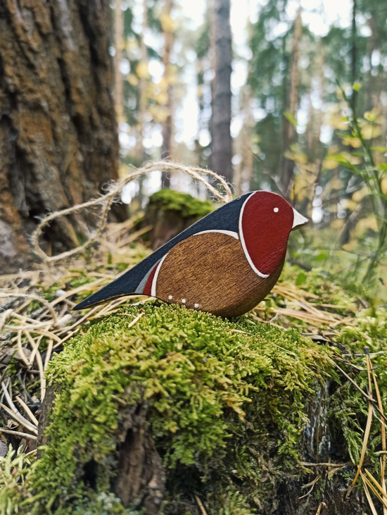 Елочная игрушка "Снегирь большой"