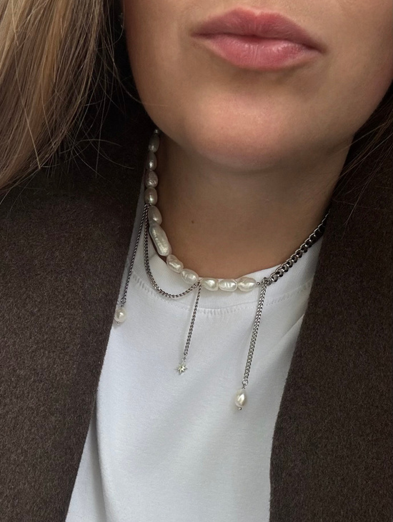 Колье из барочного жемчуга