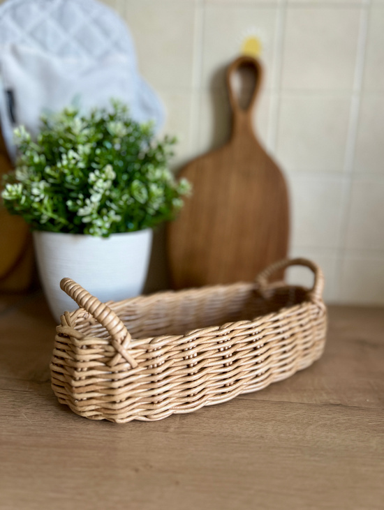 Корзина овальная с ручками маленькая