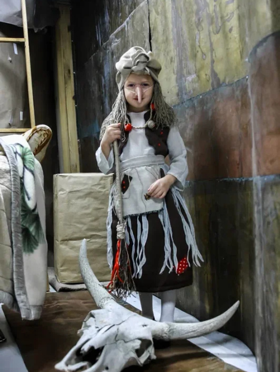 Карнавальный костюм "Баба Яга" 6-8 лет, 1.5-2 года