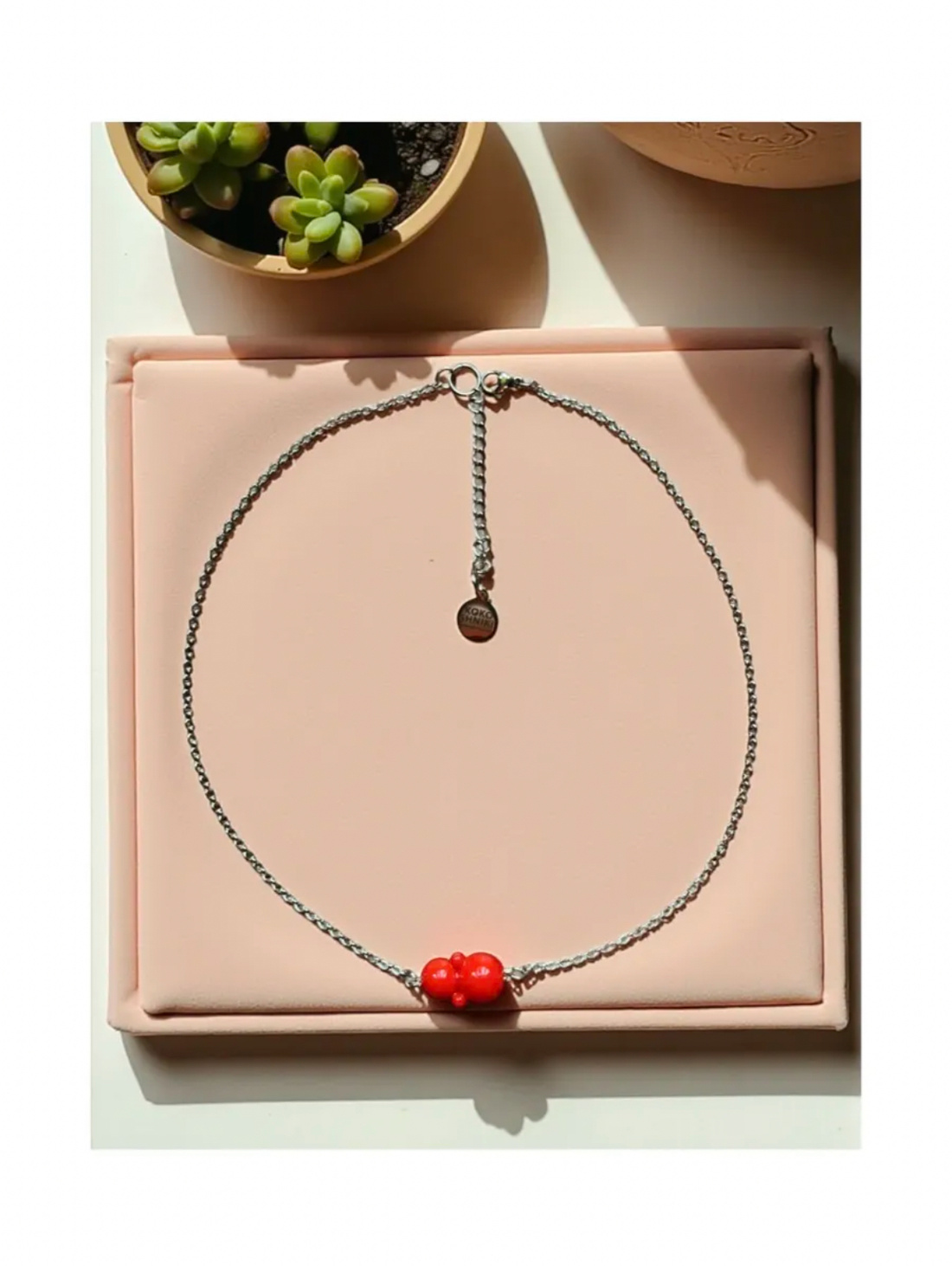 Чокер "Неваляшка" на цепочке короткий - фотография товара