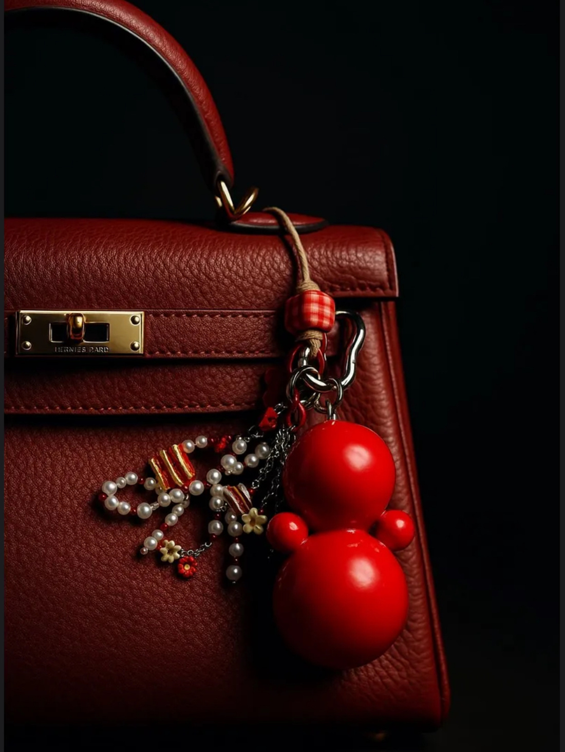 Брелок-обвес на сумку "Неваляшка без лица" - фотография товара