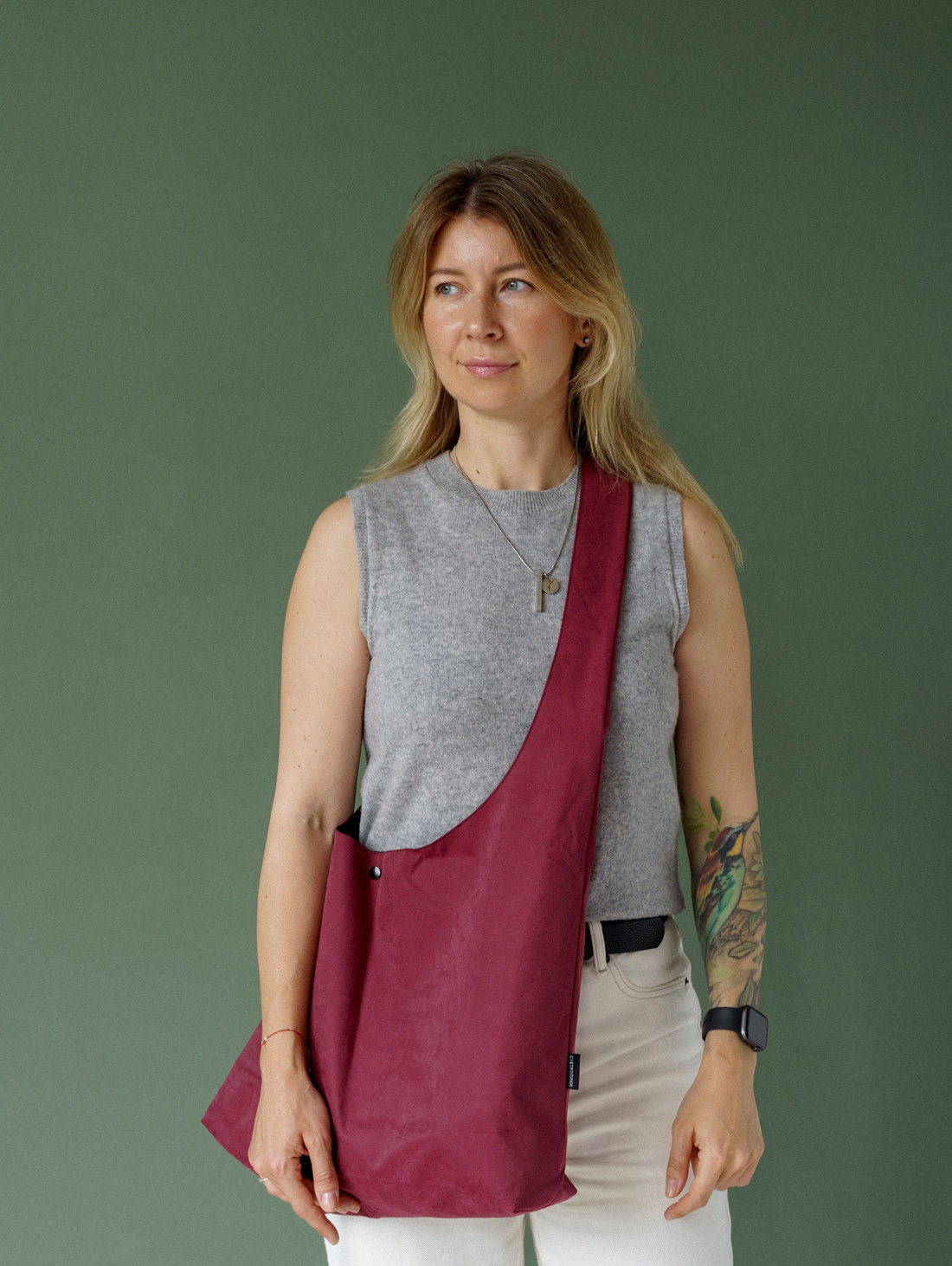 Сумка-шоппер LOKKI, сливовый - фотография товара