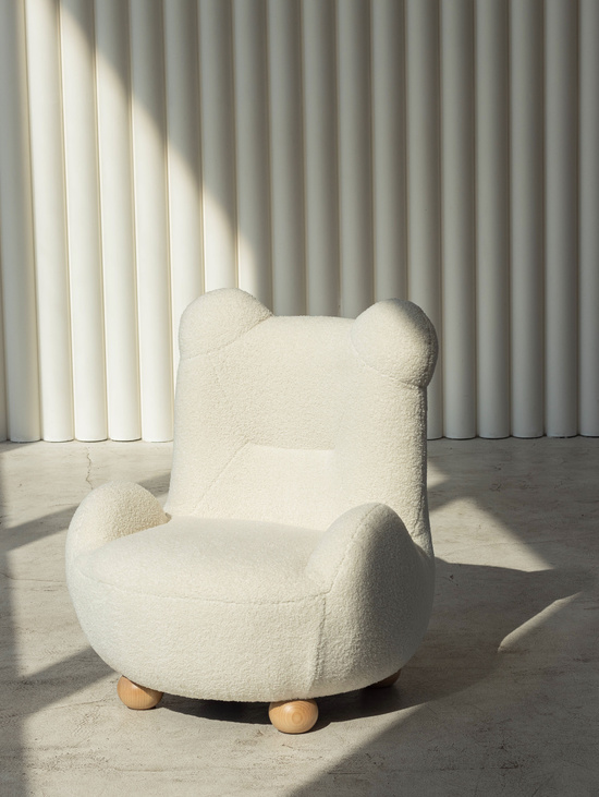 Детское кресло Мишка Teddy белое