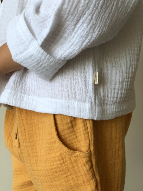 Муслиновая рубашка свободного силуэта