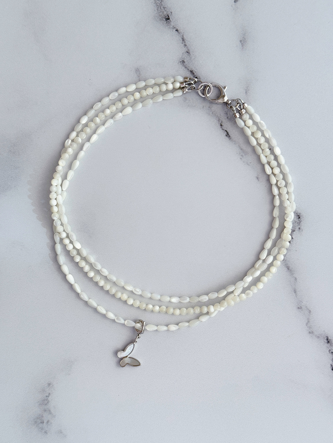 Колье из перламутра «Утренний туман» - фотография товара