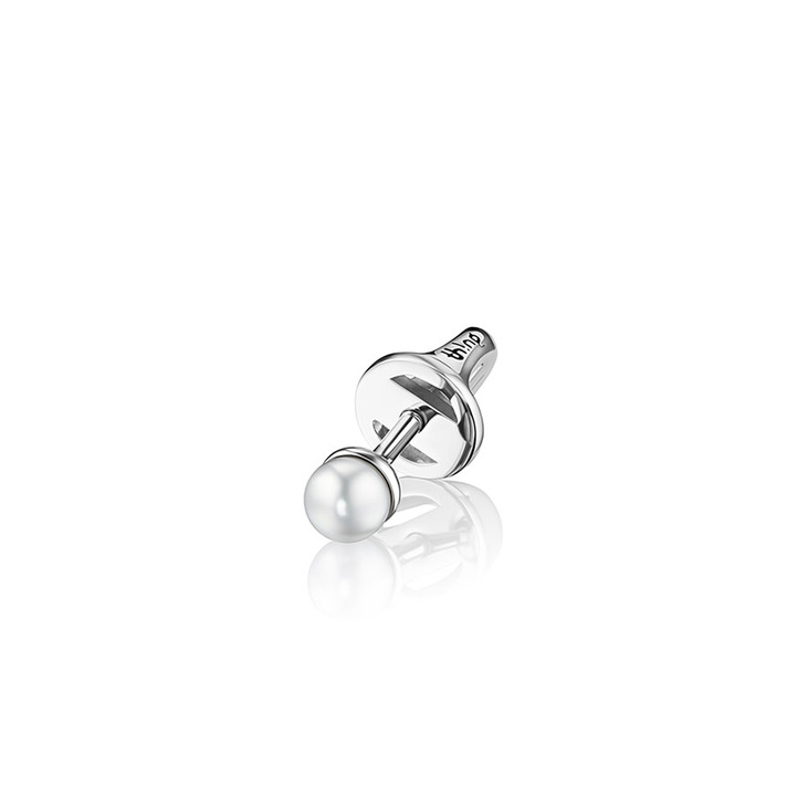 Моносерьга серебряная с жемчугом PEARL M