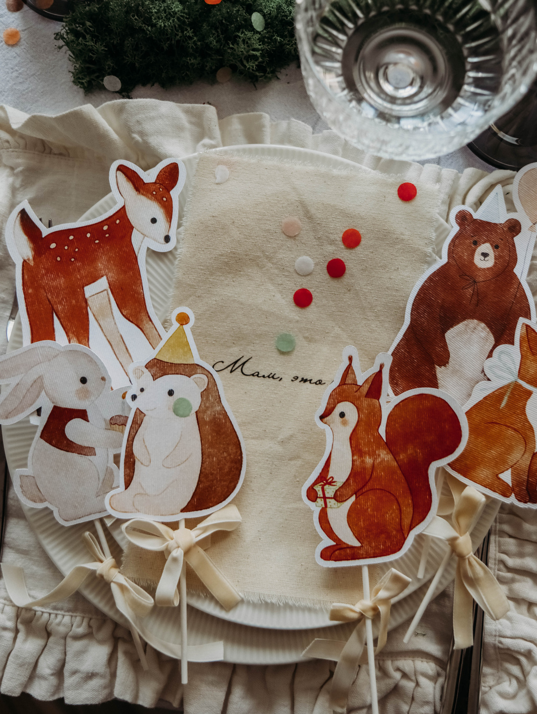 Бумажный топпер «Лесная сказка» Белка - фотография товара