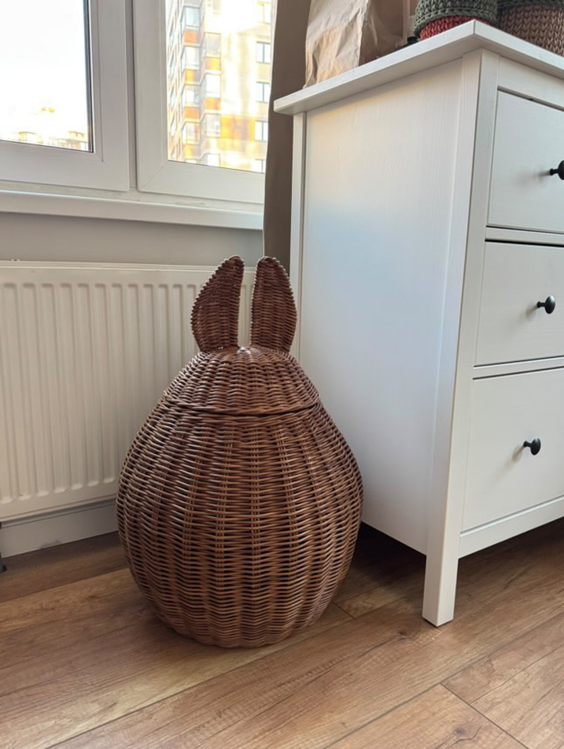 Плетёная корзина «Тоторо» в детскую комнату - фотография товара