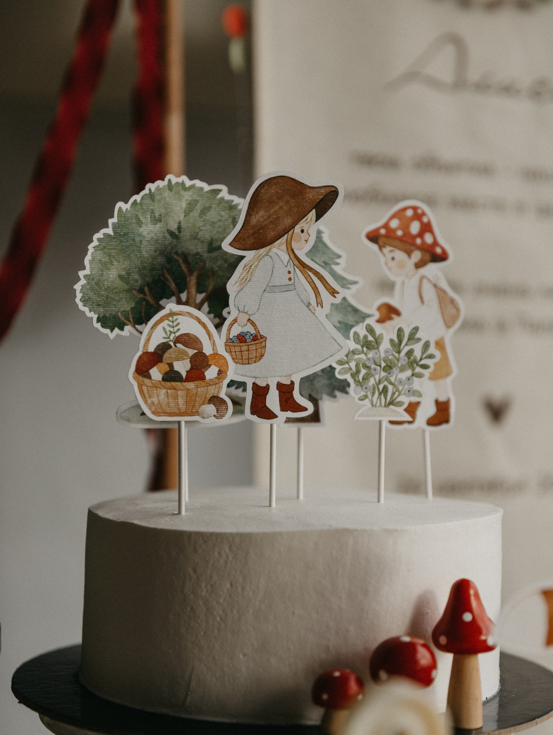 Бумажные топперы «Лесная сказка» По ягоды - фотография товара