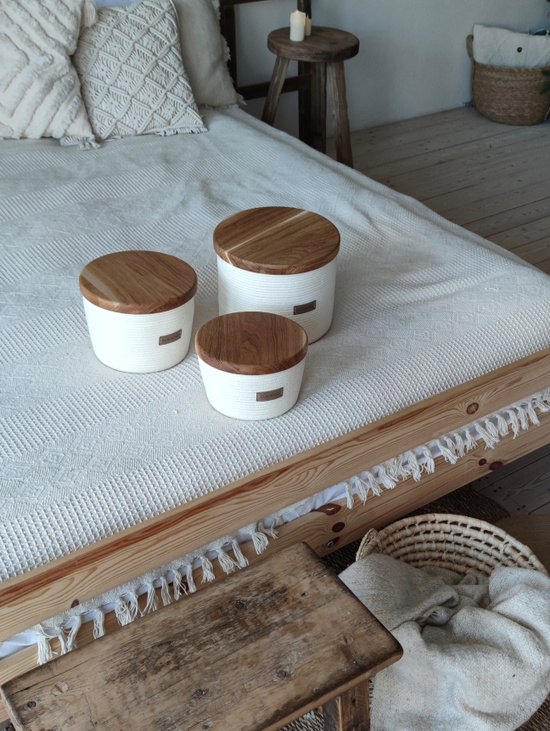Корзина с деревянной крышкой "Wood collection"
