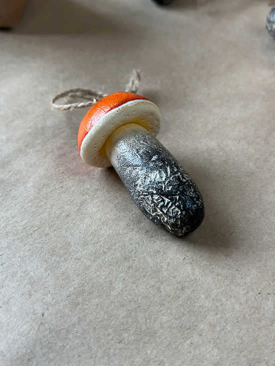 Ёлочная игрушка Гриб подосиновик большой