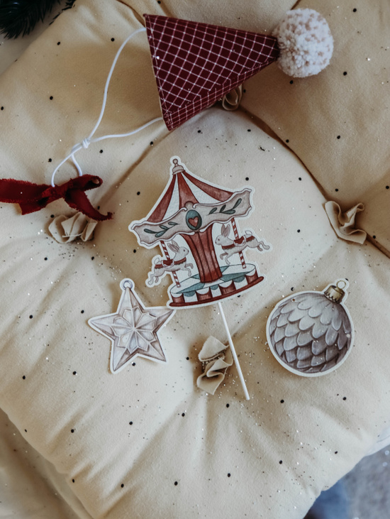 Бумажный топпер «Новогодняя коллекция» Карусель