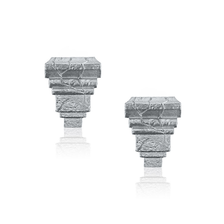 Парные серебряные серьги ARCHITRAVE