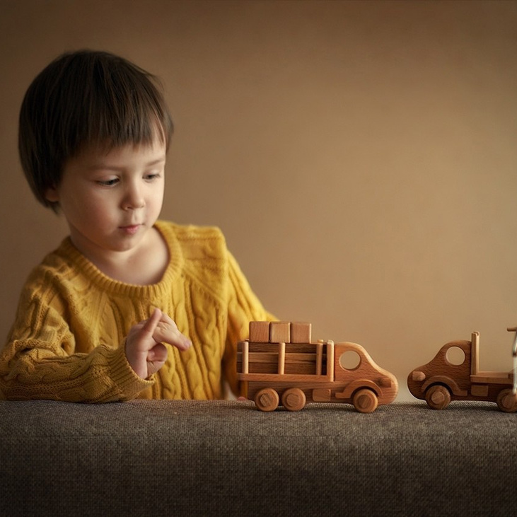 Магнитный кран - Деревянная игрушка