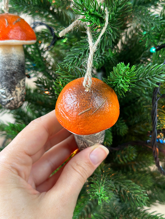 Ёлочная игрушка Гриб подосиновик большой